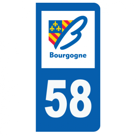 Stickers plaque 58 Bourgogne