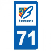 Stickers plaque 71 Bourgogne