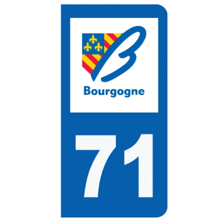 Stickers plaque 71 Bourgogne