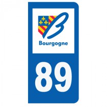 Stickers plaque 89 Bourgogne