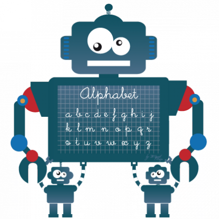 Stickers Robot Alphabet