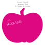 Stickers Home Déco -  Apple Sweet - Magenta - Love