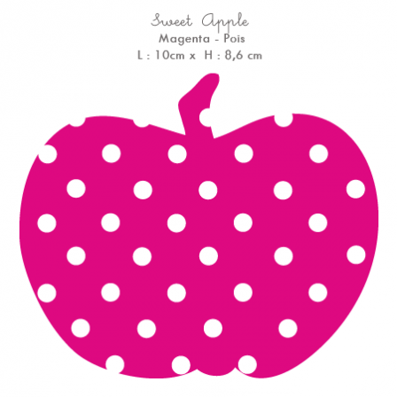 Stickers Home Déco -  Apple Sweet - Magenta - Pois