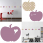 Stickers Home Déco -  Apple Sweet - Mauve - Coeur