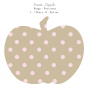 Stickers Home Déco -  Apple Sweet - Beige - Pois roses
