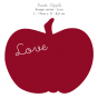 Stickers Home Déco - Apple Sweet - Rouge cerise - Love
