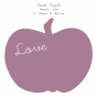 Stickers Home Déco - Apple Sweet - Mauve - Love