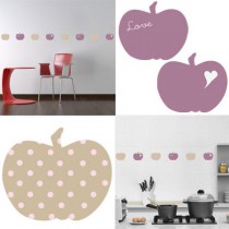 Stickers Home Déco - Apple Sweet - Beige - Pois roses