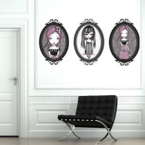 Stickers cadre -   Romantik Gothik - Cadre baroque gris