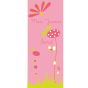 Stickers porte - Mon Jardin Secret - Fond Rose