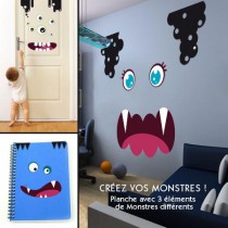 Stickers Créez vos Monstres Porte
