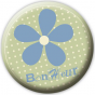 Badge Bonheur - Bleu olive