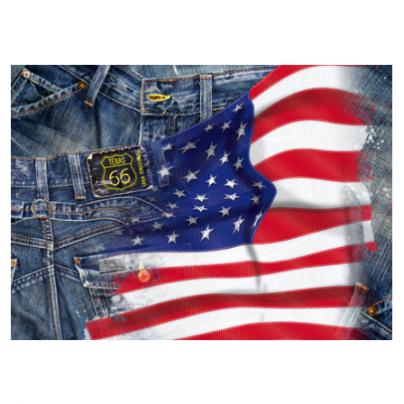 Stickers PC drapeau américain et jeans