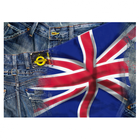 Stickers PC drapeau anglais et jeans