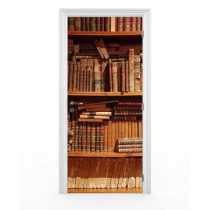 stickers PORTE vertical bibliotheque de livres anciens
