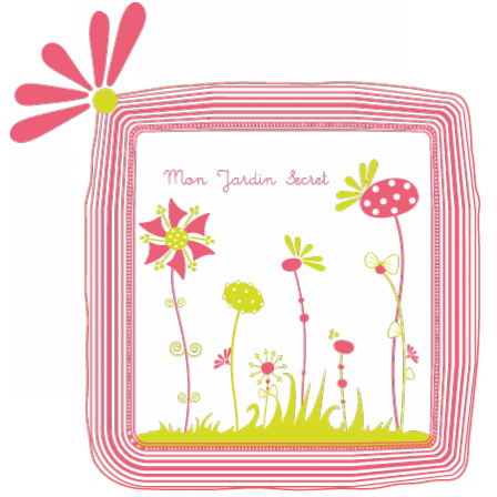 Stickers Sweet Graphique - Mon Jardin Secret - Sweet nature - Encadré