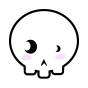 Stickers Skull Kawai