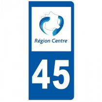 Stickers plaque 45 Régions centre