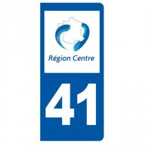 Stickers plaque 41 Régions centre