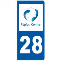 Stickers plaque 28 Régions centre