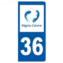 Stickers plaque 36 Région centre