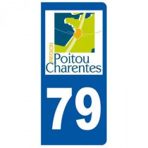 Stickers plaque 79 Poitou charente