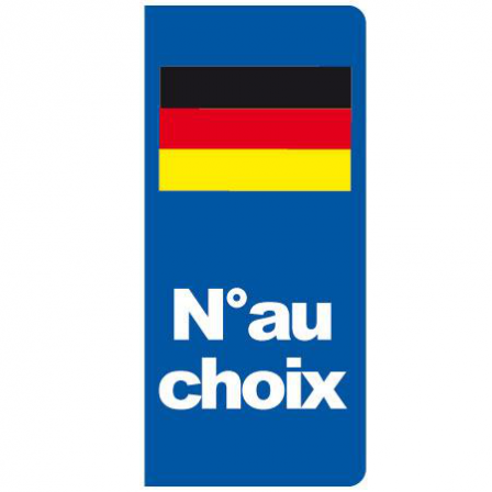 Stickers plaque Allemagne à personnaliser