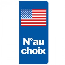 Stickers plaque Américaine à personnaliser