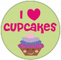 Badge I love cupcakes