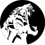 Badge tigre rugissant