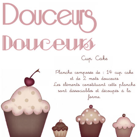 Stickers Home Déco -  Cup Cake - Douceurs
