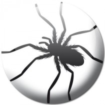 Badge Halloween araignée blanc