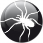 Badge Halloween araignée noir