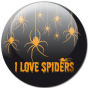 Badge Halloween i love spiders
