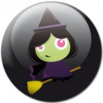 Badge Halloween petite sorciere