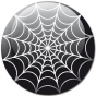 Badge Halloween toile araignée noir