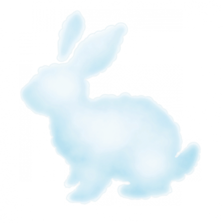 Stickers aérien nuage lapin - rigolonimbus