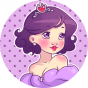 Badge Princesse violet