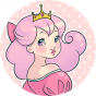 Badge Princesse rose