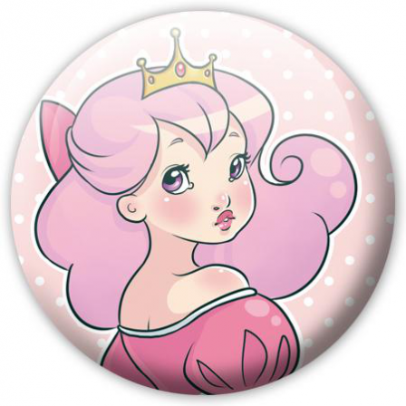 Badge Princesse rose