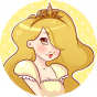 Badge Princesse jaune