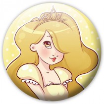 Badge Princesse jaune