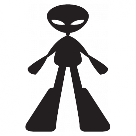 Stickers alien robot