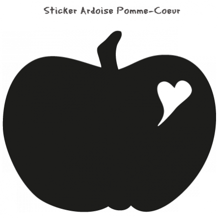 Stickers Ardoise Pomme-Coeur