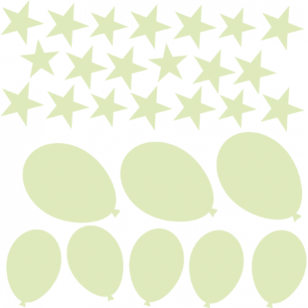Stickers Ballons et étoiles Plafond Luminescent