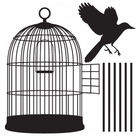 Stickers cage à oiseau
