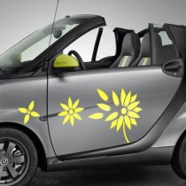 Stickers voiture Fleur au vent