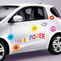 Stickers voiture Flower Power