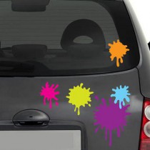 Stickers voiture spash colorés