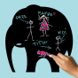 Stickers Ardoise Elephant naïf